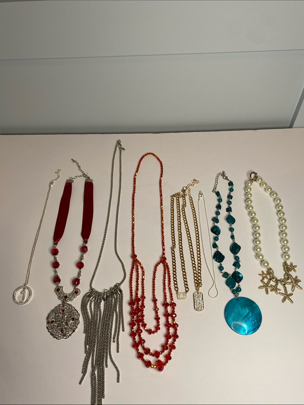 Nine Costume Necklaces - Variety
